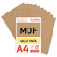 Lasersheets 10 x A4 3mm MDF | 210 x 297 mm | Fordelspakke | Til laserskæring, modelbygning, hobby, CNC, pyrografi