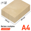 Lasersheets 10 x A4 1mm Birke krydsfiner | 210 x 297 mm | Fordelspakke | Til laserskæring, modelbygning, hobby, CNC, pyrografi