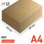 Lasersheets 10 x A4 2mm MDF | 210 x 297 mm | Fordelspakke | Til laserskæring, modelbyggeri, hobby, CNC, pyrografi