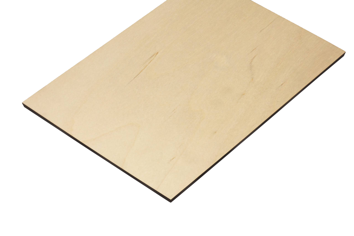 Lasersheets 10 x A4 4 mm Birkekrydsfiner | 210 x 297 mm | Fordelspakke | Til laserskæring, modelbygning, hobby, CNC, pyrografi