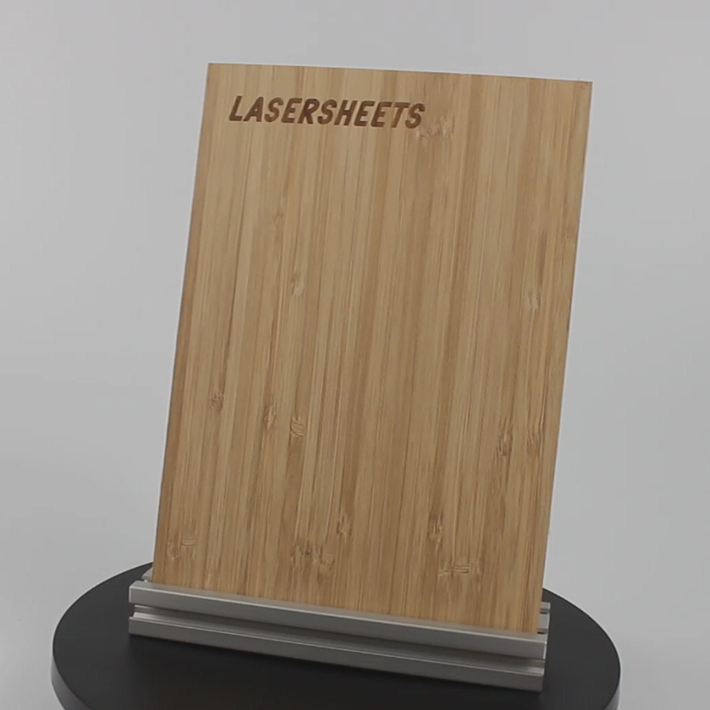 Bamboe side pressed voor lasersnijden draait rond 